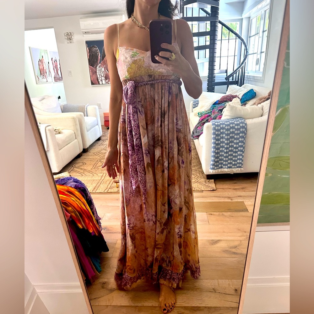 Vintage Tracy Feith Collection Silk Chiffon Maxi Dress
